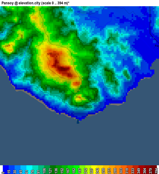 Pansoy elevation map