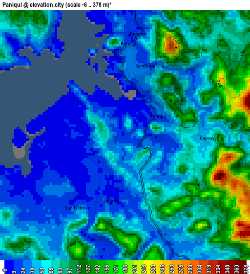 Paniqui elevation map