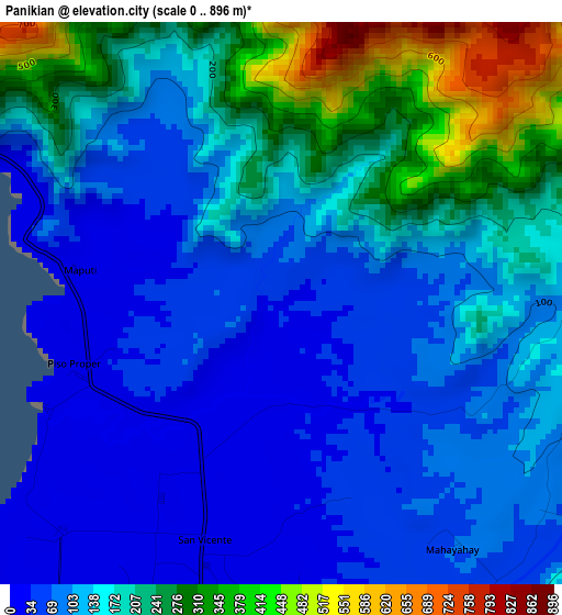 Panikian elevation map