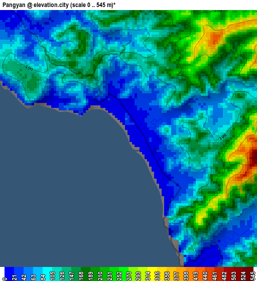 Pangyan elevation map