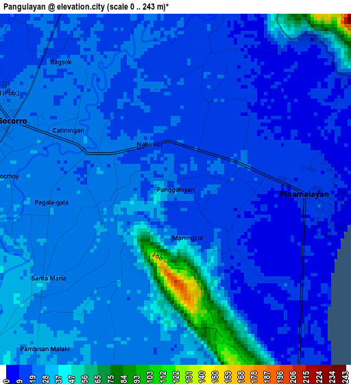 Pangulayan elevation map