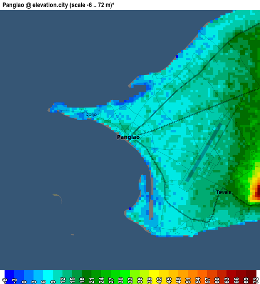 Panglao elevation map