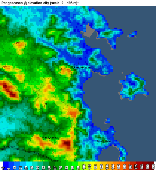 Pangascasan elevation map