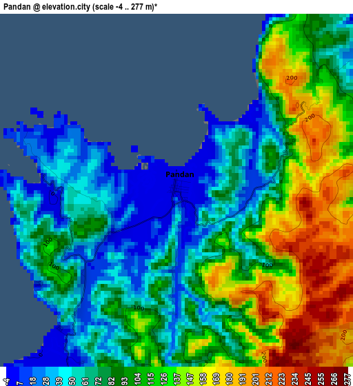 Pandan elevation map