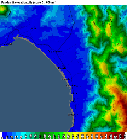 Pandan elevation map