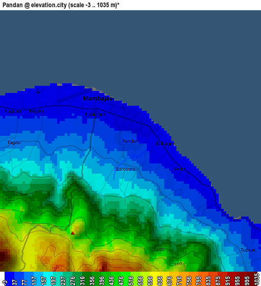 Pandan elevation map