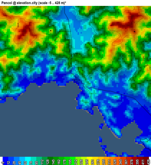 Pancol elevation map