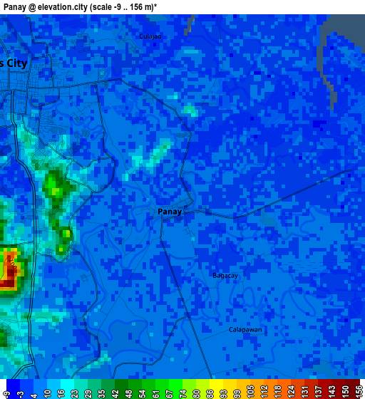 Panay elevation map