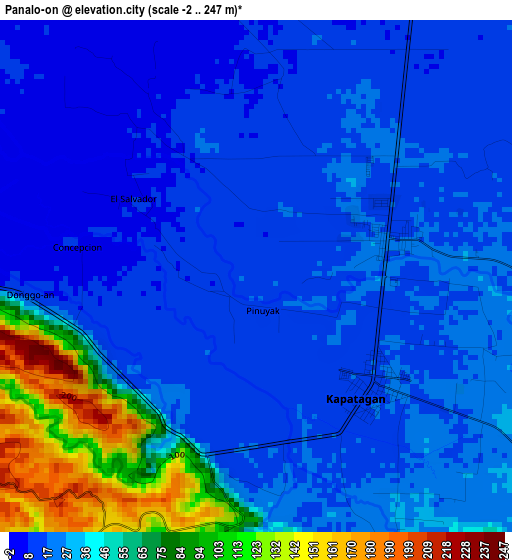 Panalo-on elevation map