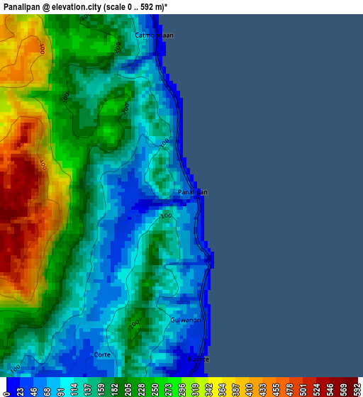 Panalipan elevation map