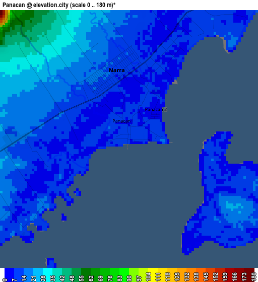 Panacan elevation map