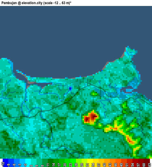 Pambujan elevation map