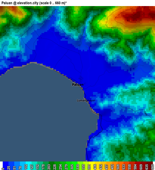 Paluan elevation map