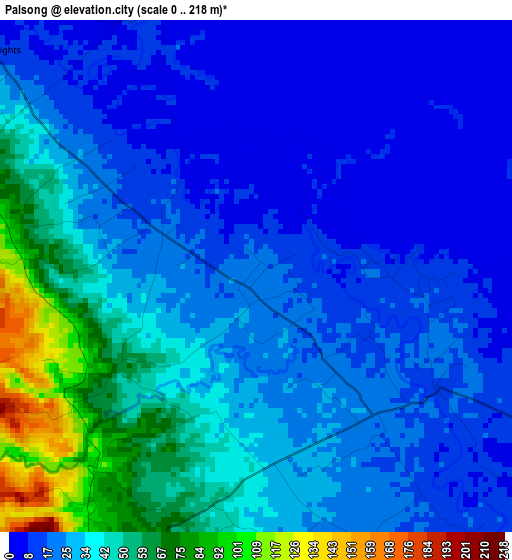 Palsong elevation map