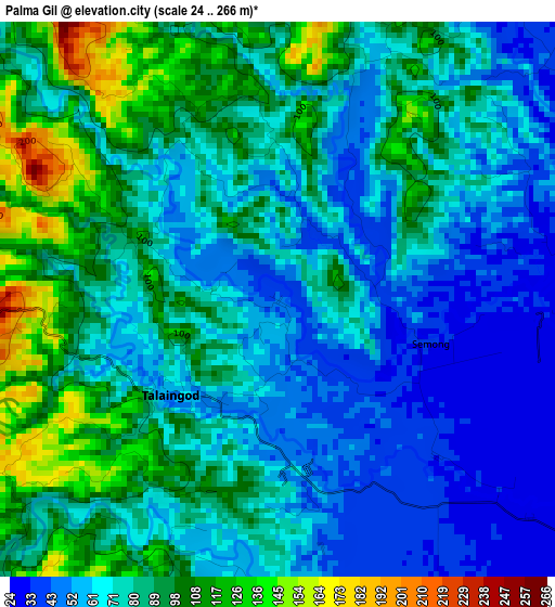 Palma Gil elevation map