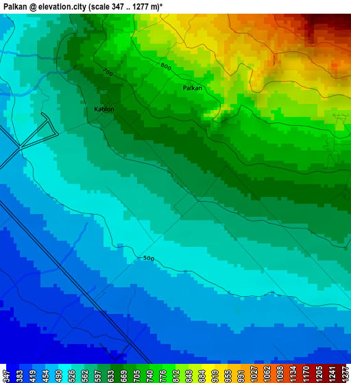 Palkan elevation map