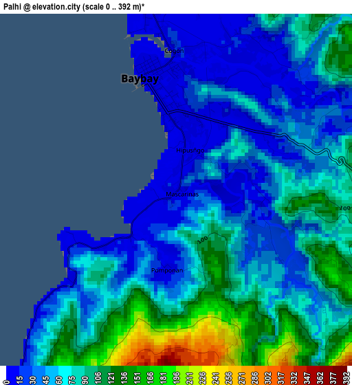 Palhi elevation map