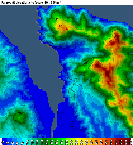 Palaroo elevation map