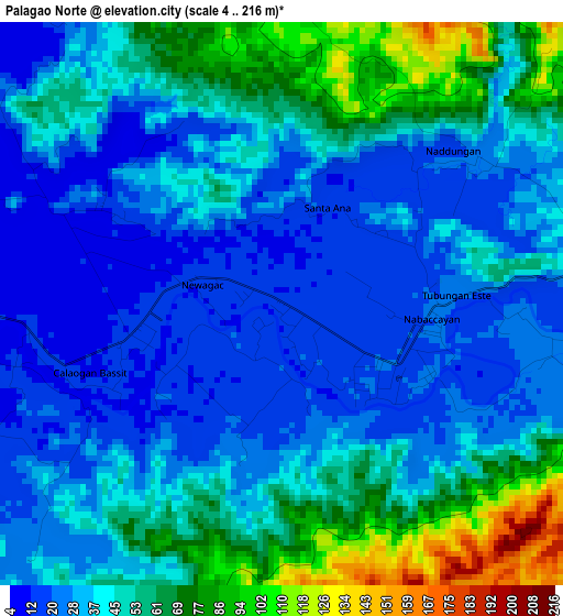 Palagao Norte elevation map