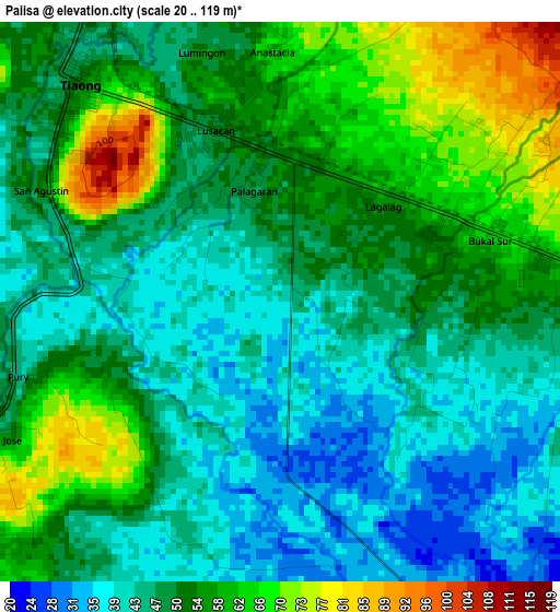 Paiisa elevation map