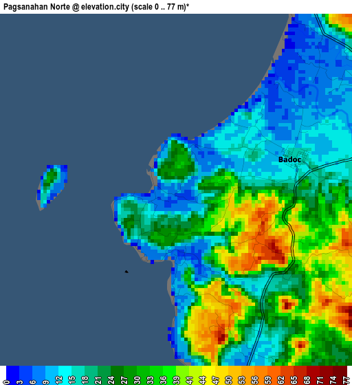 Pagsanahan Norte elevation map