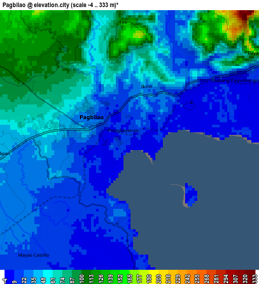 Pagbilao elevation map