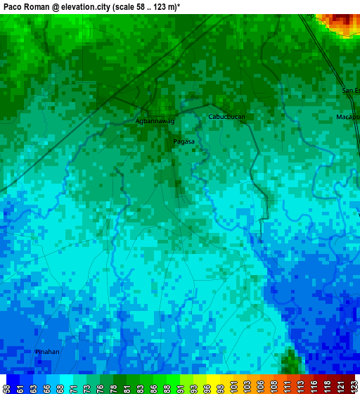 Paco Roman elevation map