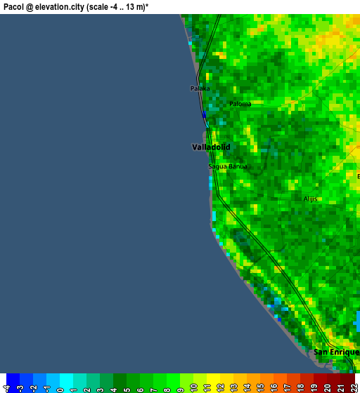 Pacol elevation map