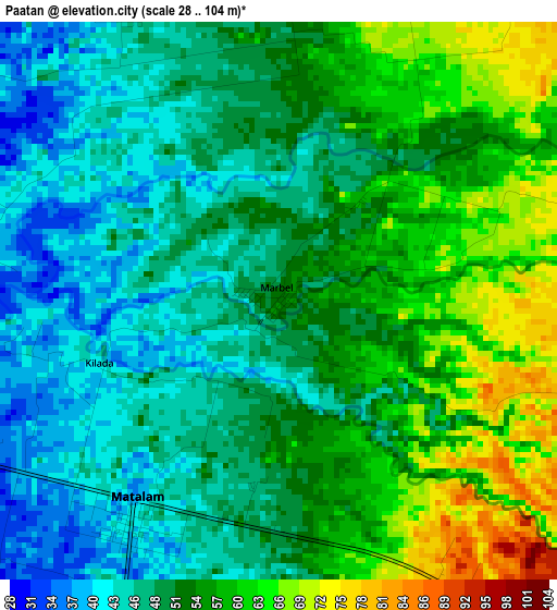 Paatan elevation map