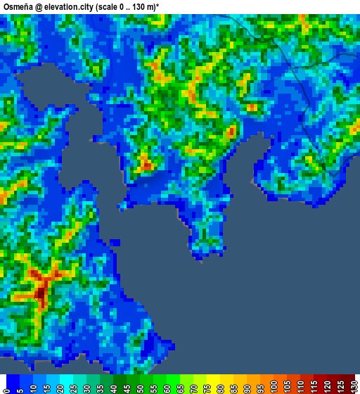 Osmeña elevation map