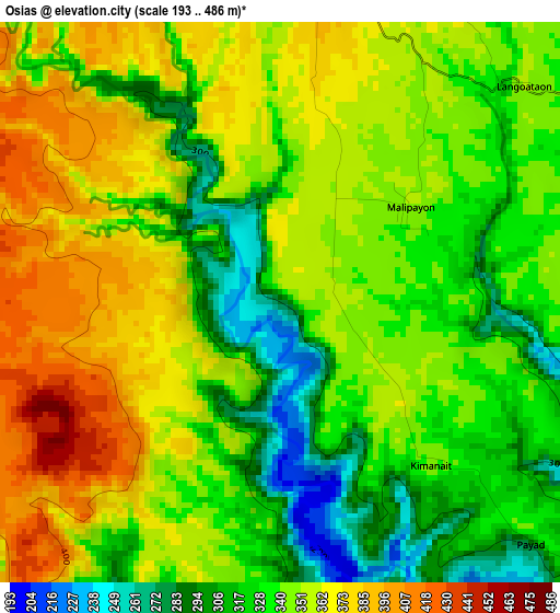 Osias elevation map