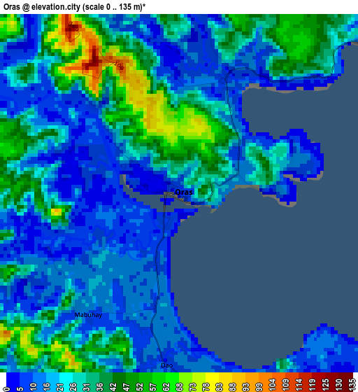 Oras elevation map