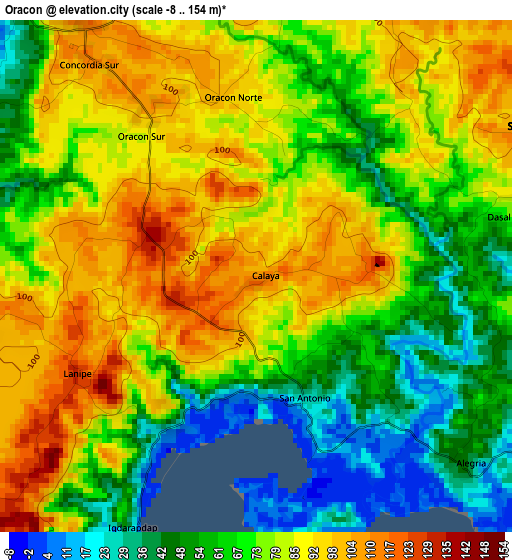 Oracon elevation map