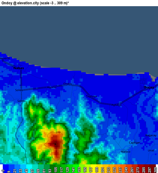 Ondoy elevation map