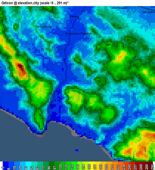 Odicon elevation map