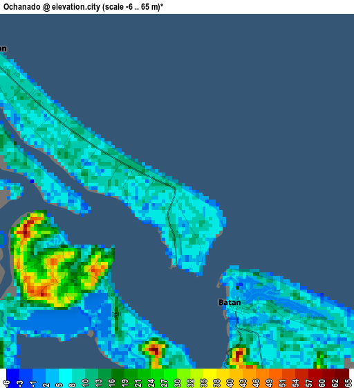 Ochanado elevation map