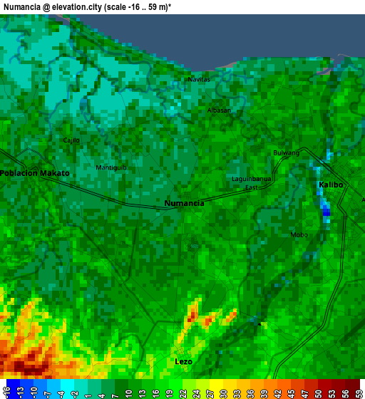 Numancia elevation map