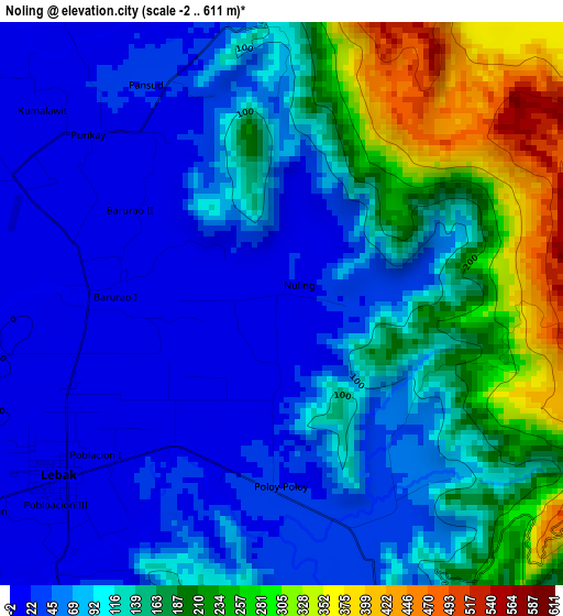 Noling elevation map