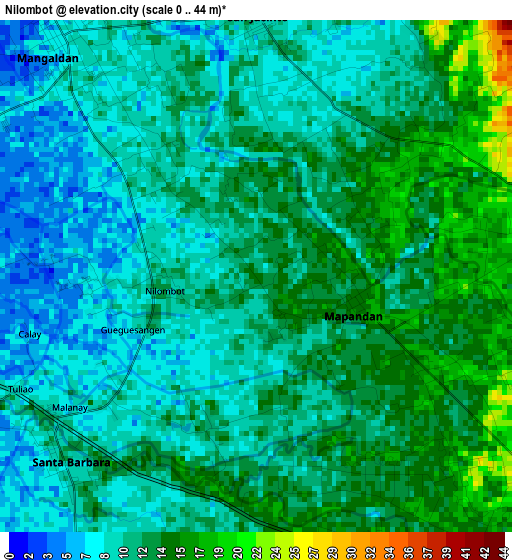 Nilombot elevation map