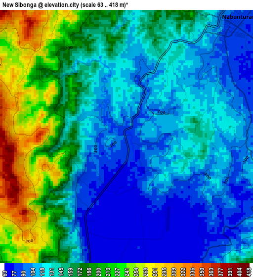 New Sibonga elevation map