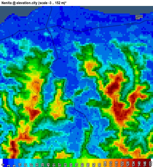 Nenita elevation map