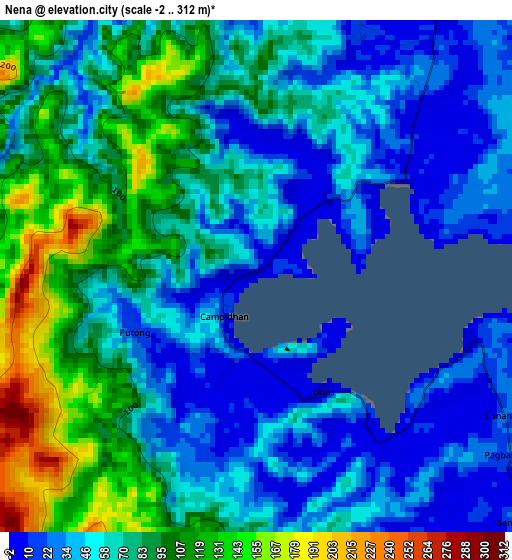 Nena elevation map