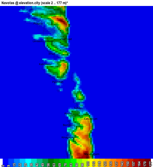 Navotas elevation map