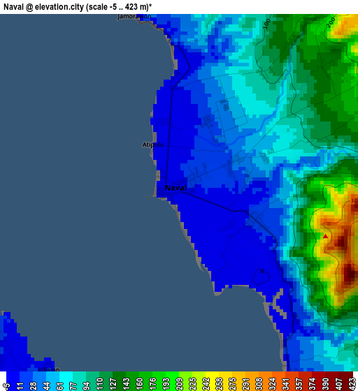 Naval elevation map