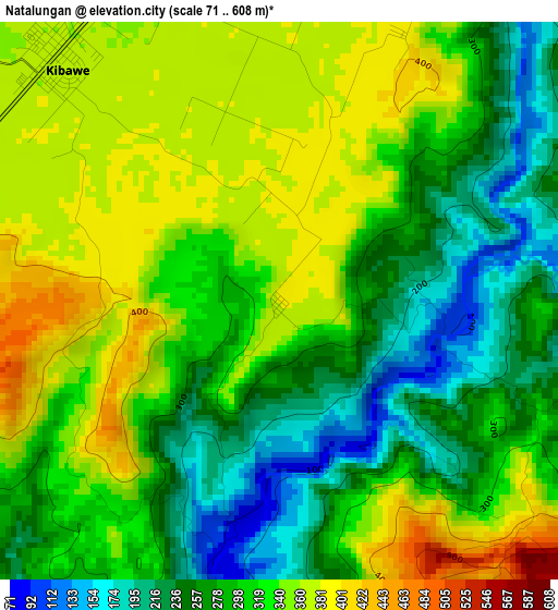 Natalungan elevation map