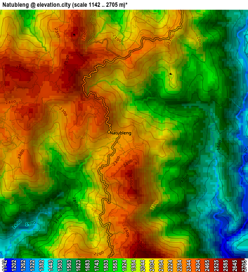 Natubleng elevation map