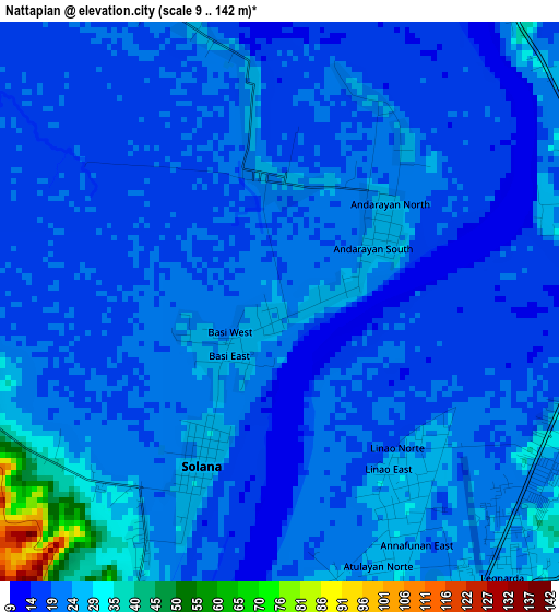 Nattapian elevation map