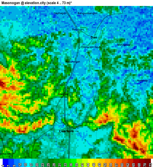 Masonogan elevation map