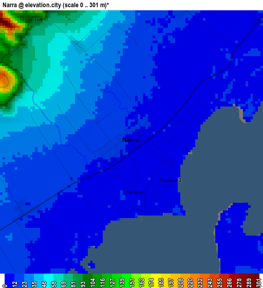 Narra elevation map
