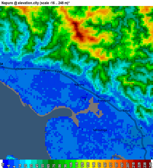 Napuro elevation map